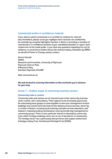 Factors that contribute to community business success Appendix A: Call for evidence